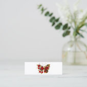 赤いバラの花蝶 コーリングカード (スタンド正面)