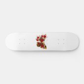 赤いバラの花蝶 スケートボード (横)