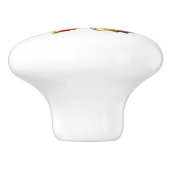 赤いバラの花蝶 セラミックノブ (側面)