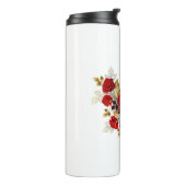 赤いバラの花蝶 タンブラー (回転左)