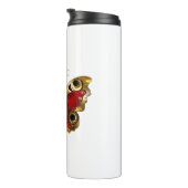 赤いバラの花蝶 タンブラー (回転右)