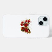 赤いバラの花蝶 Case-Mate iPhoneケース (裏面 (横))