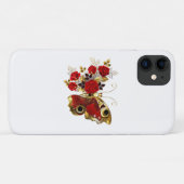 赤いバラの花蝶 Case-Mate iPhoneケース (裏面(横))