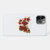 赤いバラの花蝶 Case-Mate iPhoneケース (裏面(横))