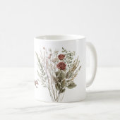 赤いバラの花 コーヒーマグカップ (正面右)