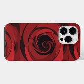 赤いバラの花 iPhoneケース (裏面横)
