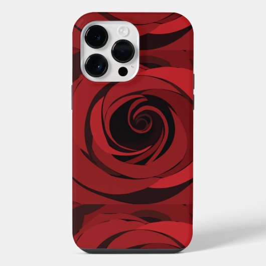 赤いバラの花 iPhoneケース (裏面)