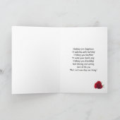 赤いバラの誕生日カード カード (内部)