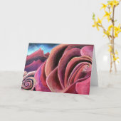 赤いバラの赤山 カード (黄色い花)