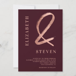 赤いバラの金ゴールドアンパサンドはphoto結婚's 招待状