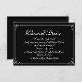 赤いバラの陽気な結婚式のリハーサルを用いる2着のタキシード 招待状 (正面/裏面)