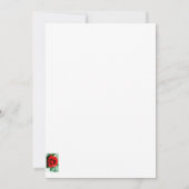 赤いバラの露のしずく 招待状 (裏面)