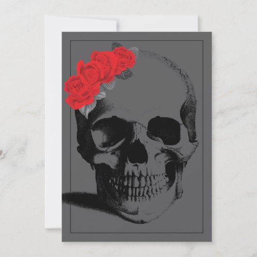 赤いバラの20代お別れパーティー招待状 招待状 (裏面)