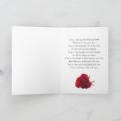 赤いバラの20周年カード（夫へ) カード (内部)