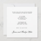 赤いバラの50周年結婚記念日招待状 招待状 (裏面)