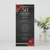 赤いバラの50歳の誕生日お祝いメニュー メニュー (スタンド正面)