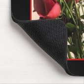 赤いバラのboquetのmousepad マウスパッド (コーナー)