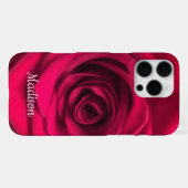 赤いバラのiPhoneケースカバー iPhoneケース (裏面横)