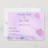 赤いバラのSave the Date 招待状 (裏面)