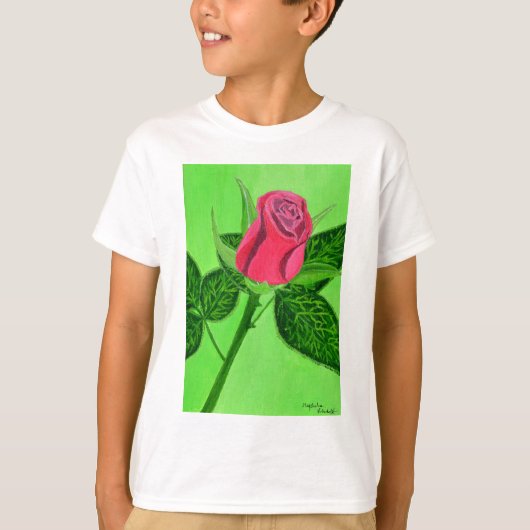 赤いバラのTシャツ Tシャツ (正面)