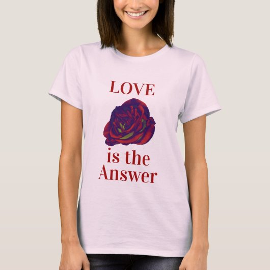 赤いバラのTシャツ Tシャツ (正面)