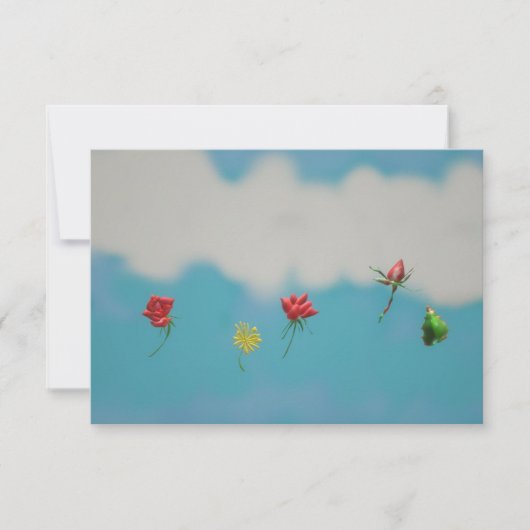 赤いバラはノート感謝していしています サンキューカード (正面)