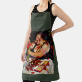 赤いバラへの軽蔑 - 生の怒りの肖像 エプロン (インサイチュ)