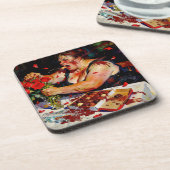 赤いバラへの軽蔑 - 生の怒りの肖像 コースター (左側)