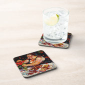 赤いバラへの軽蔑 - 生の怒りの肖像 コースター (右側)