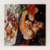 赤いバラへの軽蔑 - 生の怒りの肖像 ジグソーパズル (横)