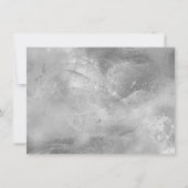 赤いバラを使ったゴシック様式のファッションのスタイレット卒業 招待状 (裏面)