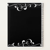 赤いバラを持つゴシックレイベンのプランナーカスタマイズ プランナー手帳 (裏面)