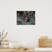 赤いバラを持つバラ ポスター (キッチン)