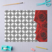 赤いバラを白黒ティッシュペーパー 薄葉紙 (クラフト)