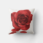 赤いバラを絵を描きます クッション (裏面)