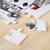 赤いバラを絵を描きます ジグソーパズル (側面)