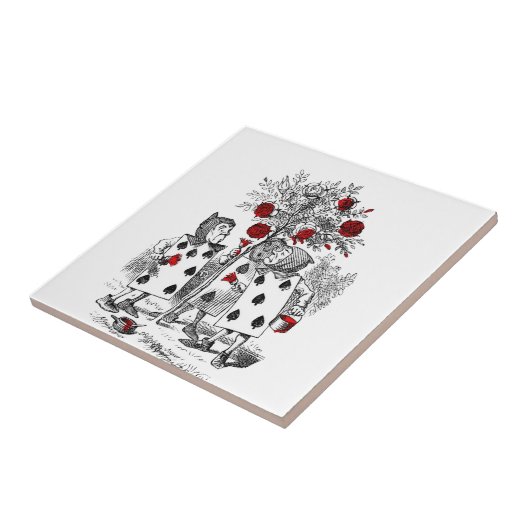 赤いバラを絵を描きます タイル (側面)