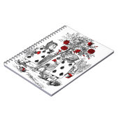 赤いバラを絵を描きます ノートブック (左側)