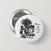 赤いバラを絵を描きます 缶バッジ (正面&裏面)