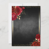 赤いバラエレガントス50歳の誕生日招待状 招待状 (裏面)