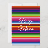 赤いバラメキシコフローラフィエスタベビーシャワー  招待状 (裏面)