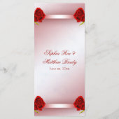 赤いバラメニュー メニュー (裏面)