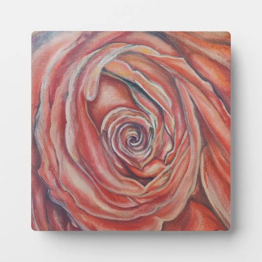 赤いバラ中央 フォトプラーク (正面)