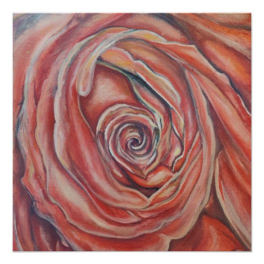 赤いバラ中央 ポスター (正面)