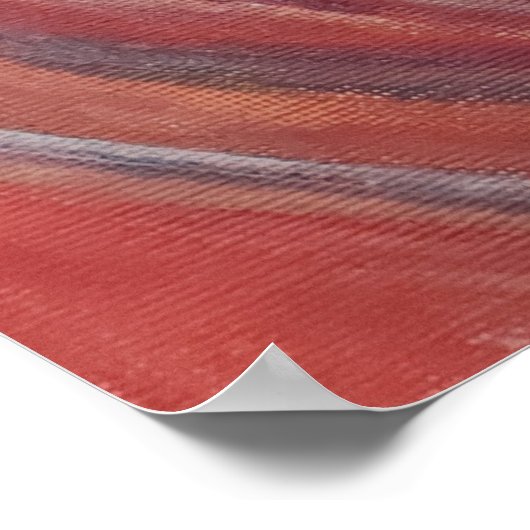 赤いバラ中央 ポスター (角)