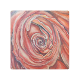 赤いバラ中央 メタルプリント