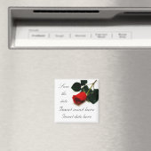 赤いバラ日付を保存するマグネットテンプレート マグネット (インサイチュ (食洗機))