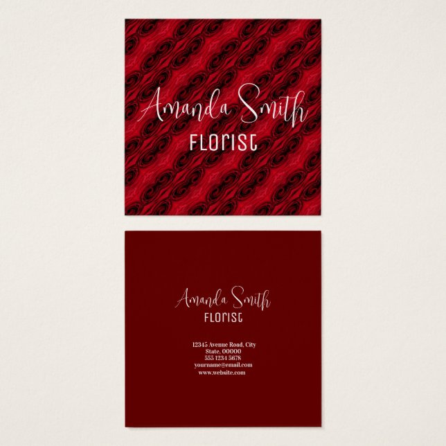 赤いバラ模様 (正面&裏面)