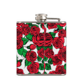 赤いバラ模様 フラスク (裏面)
