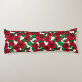 赤いバラ模様 ボディピロー (裏面)